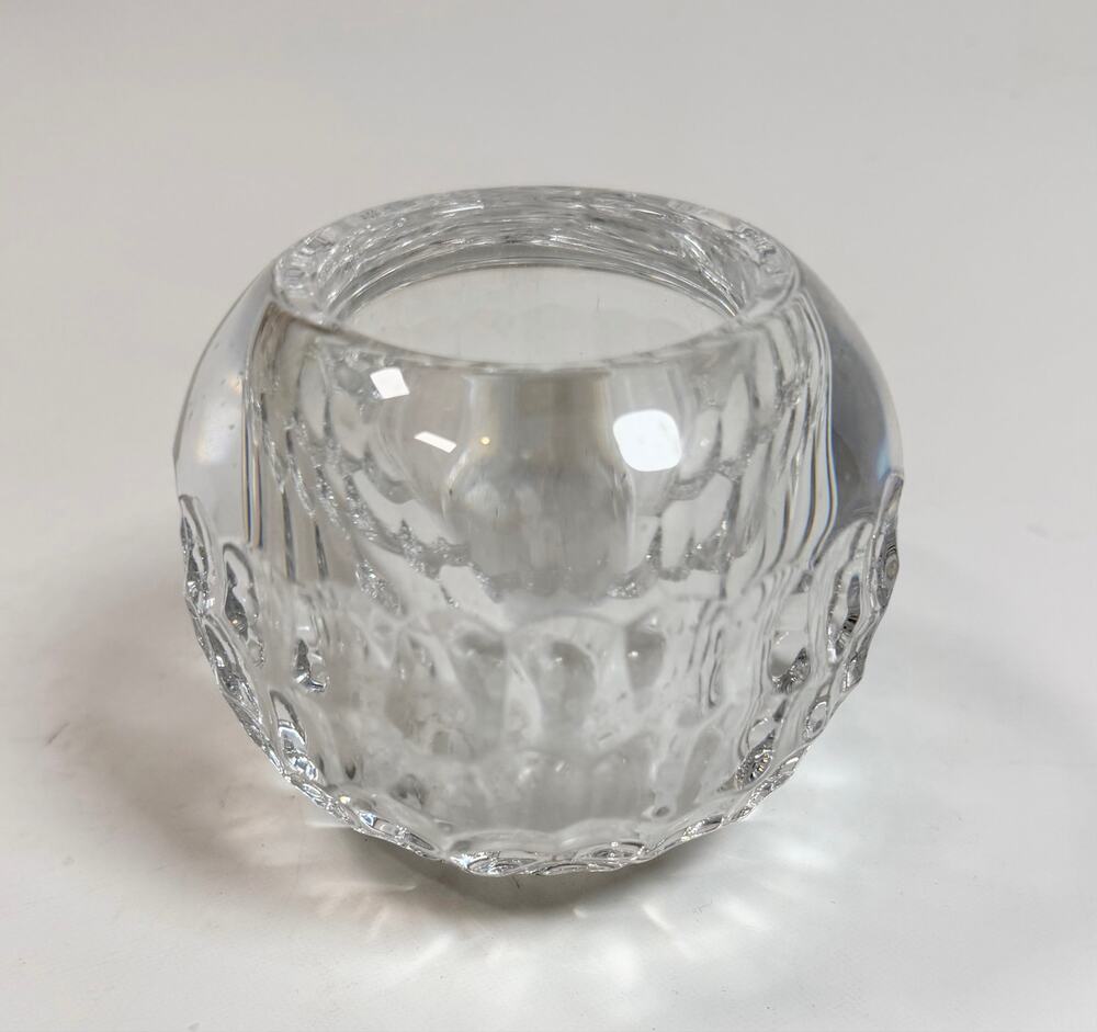 Vintage Orrefors Crystal Thumbprint Votive Tealight Candle Holder